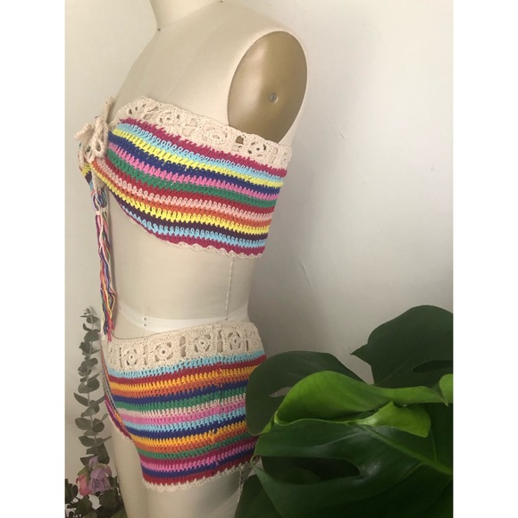 Handmade Cotton-Crochet Colorful-Swimsuit - Picture 6 of 7